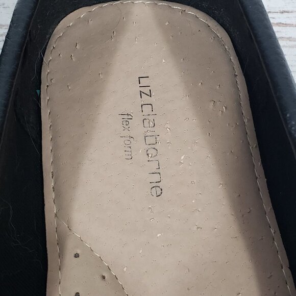 Liz Claiborne Flex Form Black Faux Leather Flat Loafer Driving Moccasin Sz 8.5M - Picture 8 of 8